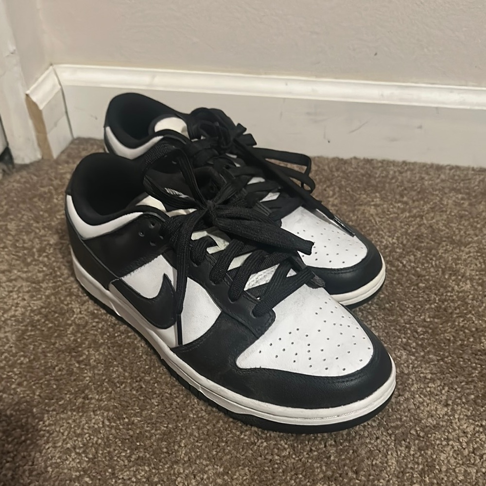 Nike Black and White Dunk Low Sneakers